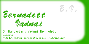 bernadett vadnai business card